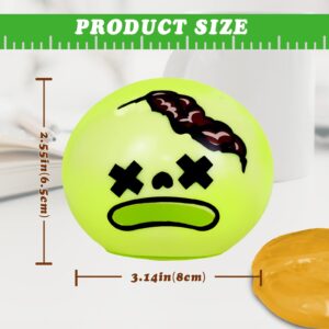 BB SCIENCE Slime ups 3.2In Round Expression Stress Ball, Novelty Stress Relief Squeeze Toys, Tricky Play Fidget Toys, Vent Decompression Slime Ball Stress Relief Toys Tricky Game (Brian BRAAAINS)