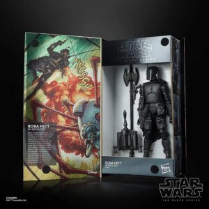 Star Wars The Black Series Boba Fett (in Disguise) SDCC Exclusive 6-Inch-Scale War of The Bounty Hunters Comic Set F5536 Multicolored Collectible by Hasbro Ages 4 and Up, Black,multicolored