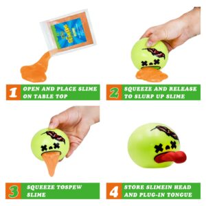 BB SCIENCE Slime ups 3.2In Round Expression Stress Ball, Novelty Stress Relief Squeeze Toys, Tricky Play Fidget Toys, Vent Decompression Slime Ball Stress Relief Toys Tricky Game (Brian BRAAAINS)