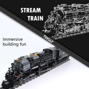 TOYSLY Badboy Steam Train Building Kit, Collectible Steam Locomotive Display Set, Large Train Set with Train Tracks, Top Present for Train Lovers (1608 PCS)