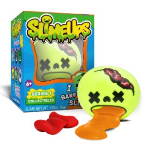 bb science slime ups 3.2in round expression stress ball, novelty stress relief squeeze toys, tricky play fidget toys, vent decompression slime ball stress relief toys tricky game (brian braaains)