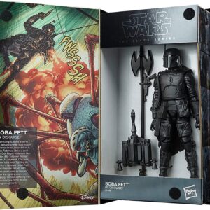 Star Wars The Black Series Boba Fett (in Disguise) SDCC Exclusive 6-Inch-Scale War of The Bounty Hunters Comic Set F5536 Multicolored Collectible by Hasbro Ages 4 and Up, Black,multicolored