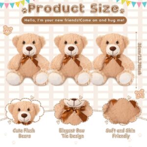 Zhanmai 12 Pcs 14 Inch Bear Stuffed Animal Bulk Plush Stuffed Bear for Baby Shower 2024 Graduation Gifts Birthday Party Favors Birthday Wedding Party Decorations(Light Brown)