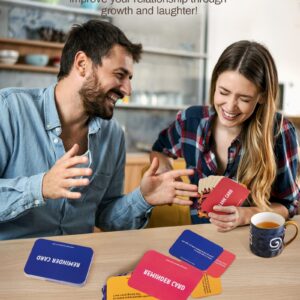 200+ Cool and Fun Conversation Card Game for Couples - Question & Challenge Cards for Date Night Adventures - Conversation Starter for Adults, Anniversary & Valentines Day Gift