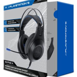 Bionik Sirex Gaming Headset with Mic for PS5: 50MM Drivers, Memory Foam, Mute Switch, Adjustable Head Beam, PS4/Xbox Series XS/Nintendo Switch OLED/PC/Mac