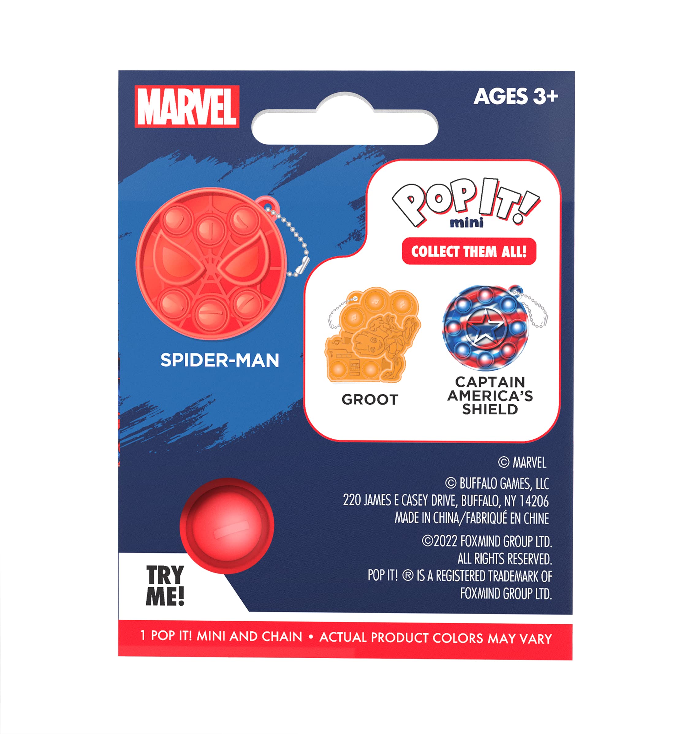 Pop It! Buffalo Games - Marvel Mini Spider Man