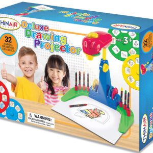 Ben Franklin Toys Drawing Projector for Kids 3 & Up | Preschool Tracing Projector Kit Includes 32 Animal Drawings on 4 Sturdy Discs, 8 Crayons & 1 Pad of Drawing Paper for Fun Play-Based Learning