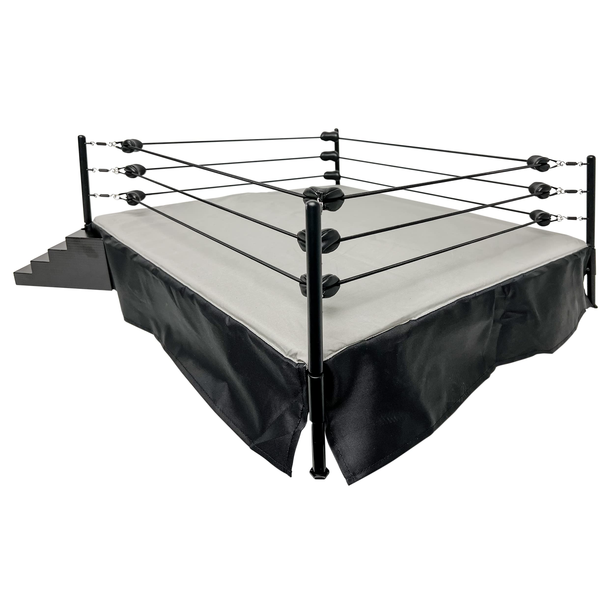 Premium Metal Real Scale Wrestling Ring for Wrestling Action Figures