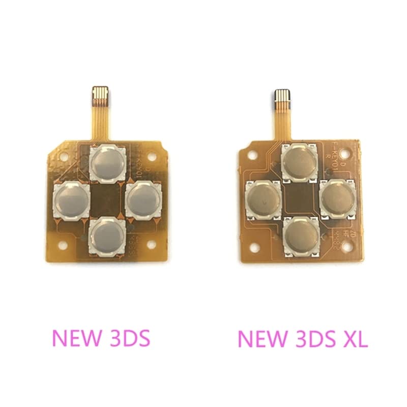 for New 3DS Direction Cross Button Left Keyboard with Flex Cable for Nintendo New 3DS / New 3DS XL LL D-Pad Button Board (New 3DS)