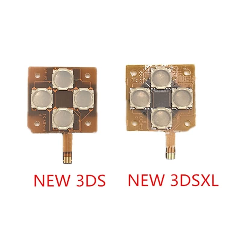 for New 3DS Direction Cross Button Left Keyboard with Flex Cable for Nintendo New 3DS / New 3DS XL LL D-Pad Button Board (New 3DS)