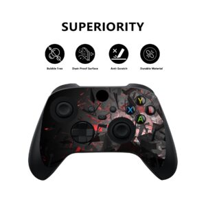 PlayVital Fragmented Space Custom Vinyl Skins for Xbox Core Wireless Controller, Wrap Decal Cover Stickers for Xbox Series X Console Controller