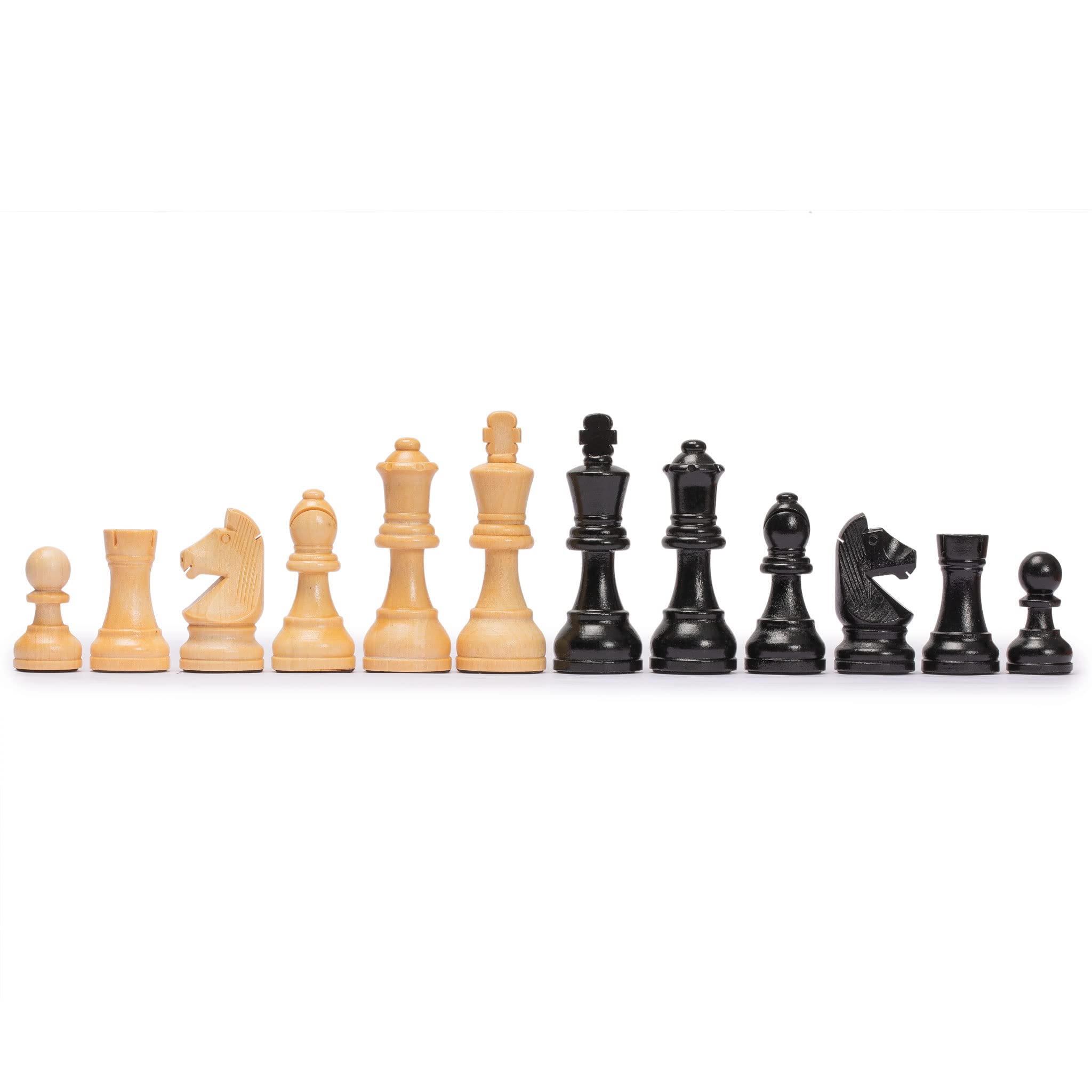 Husaria Staunton Tournament No. 6 Chessmen with 2 Extra Queens and Wooden Box, 3.8-inch Kings