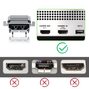 Tolesum 2 Packs HDMI Port Socket Hdmi Replacement for Xbox One S Slim Console HDMI Interface Connector Replacement