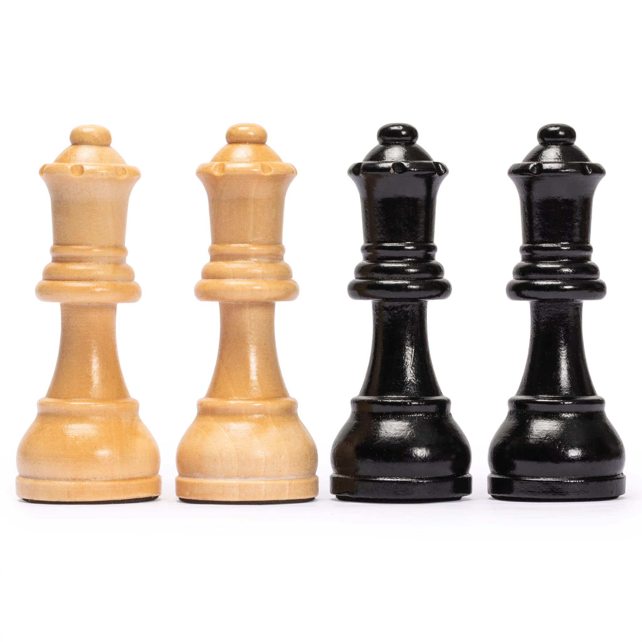 Husaria Staunton Tournament No. 6 Chessmen with 2 Extra Queens and Wooden Box, 3.8-inch Kings