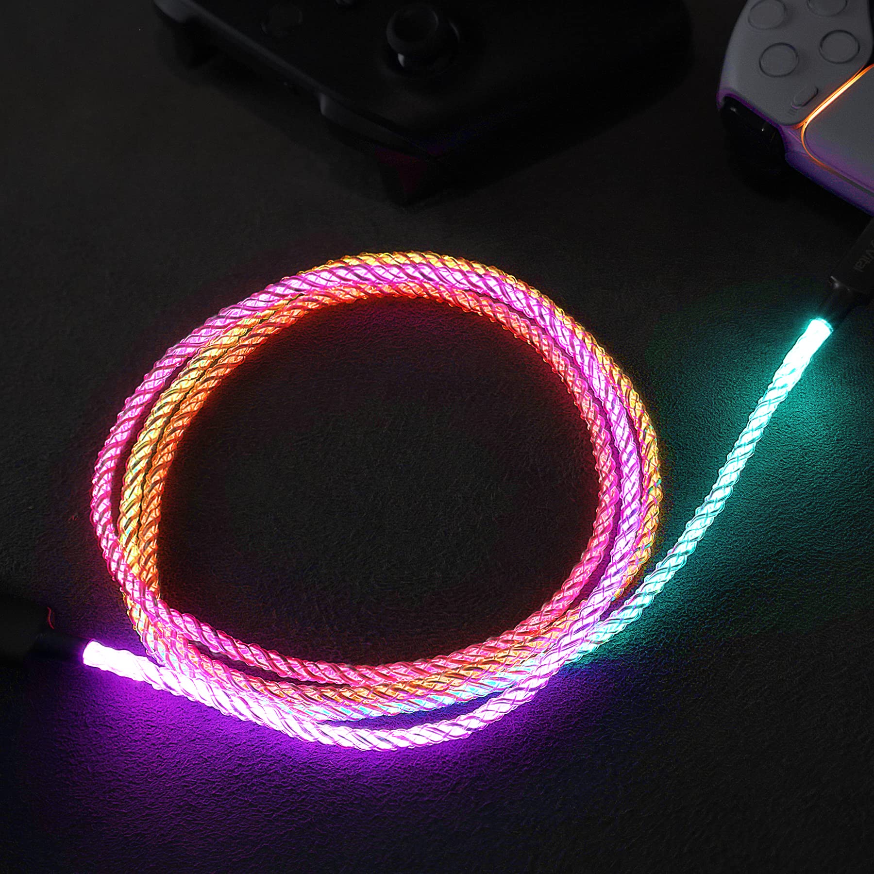 eXtremeRate LED Light Strip Illuminated Charging Cable for ps5