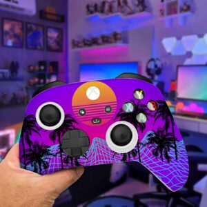 HK Studio Hippie Vaporwave Decal Sticker Skin to Cover X-Box Series X with No Bubble, Waterproof, Full Protection - Including 2 Controller Skins and Console Skin