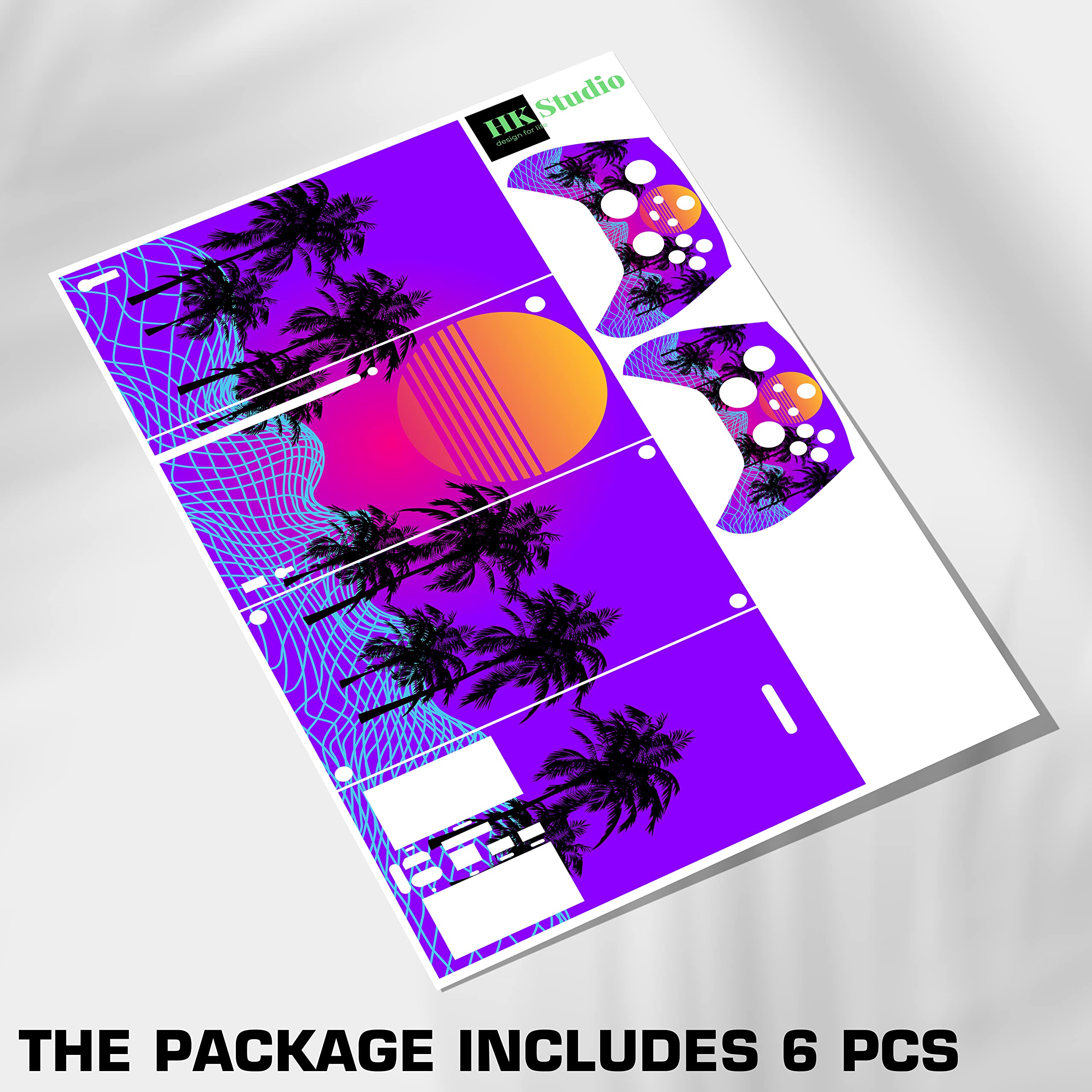 HK Studio Hippie Vaporwave Decal Sticker Skin to Cover X-Box Series X with No Bubble, Waterproof, Full Protection - Including 2 Controller Skins and Console Skin