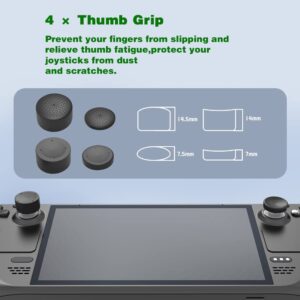 TGDPLUE Back Button Enhancement Set for Steam Deck/Steam Deck OLED/Legion Go 8.8,Kit with Touchpad Protect Skin,90 Degree Right Angle USB-C Male to USB-C Female Adapter,Thumb Grip Caps for Valve Deck