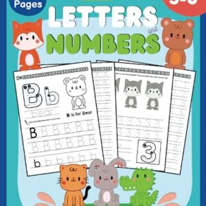 Learn to Trace Alphabet Letters and Numbers from 0 to 20: A Fun Handwriting Practice Workbook for Preschool and Kindergarten: Animals Coloring and ... & 6 Year Olds Kids (Preschool Learning Books)