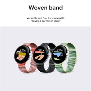 Google Pixel Watch Woven Band - Ivy - Adjustable Size