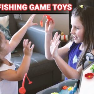 Tido Toys Fishing Game for Kids - Party Toy with Fishing Poles, Swimming Fish, Penguins and More. for Toddler Age 3 4 5 6 Year Old and up