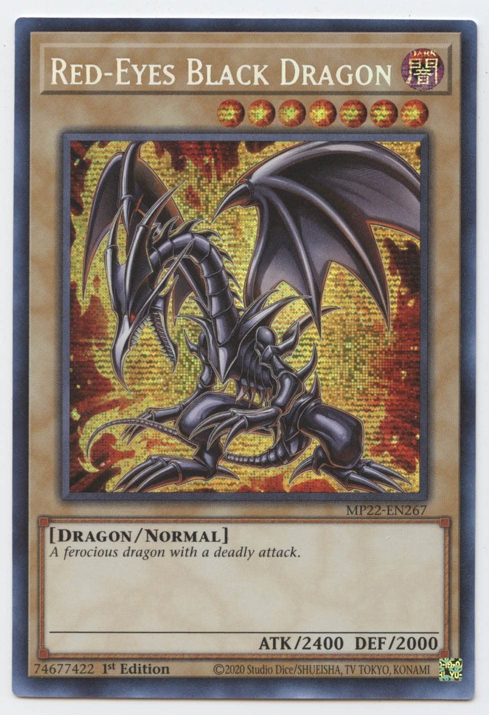 Red-Eyes Black Dragon - MP22-EN267 - Prismatic Secret Rare - 1st Edition