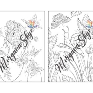 Butterflies Adult Coloring Book: Beautiful Butterfly Designs with Lovely Flowers, Cute Animals and Relaxing Nature Scenes for Stress Relief and Relaxation