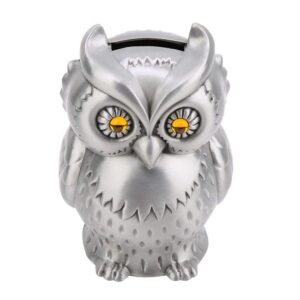 Metal Owl Coin Piggy Bank for Boys Girls Kids Adults, Animal Money Bank Saving Pot Coin Bank Money Box Handwork Crafting Art Home Decoration Owl Gift