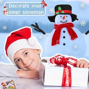 42 Pcs Snowman Decorating Making Kit Christmas Snowman Dress Up Set Winter Holiday Outdoor Kids Toys Xmas Decoration (Cute Style)