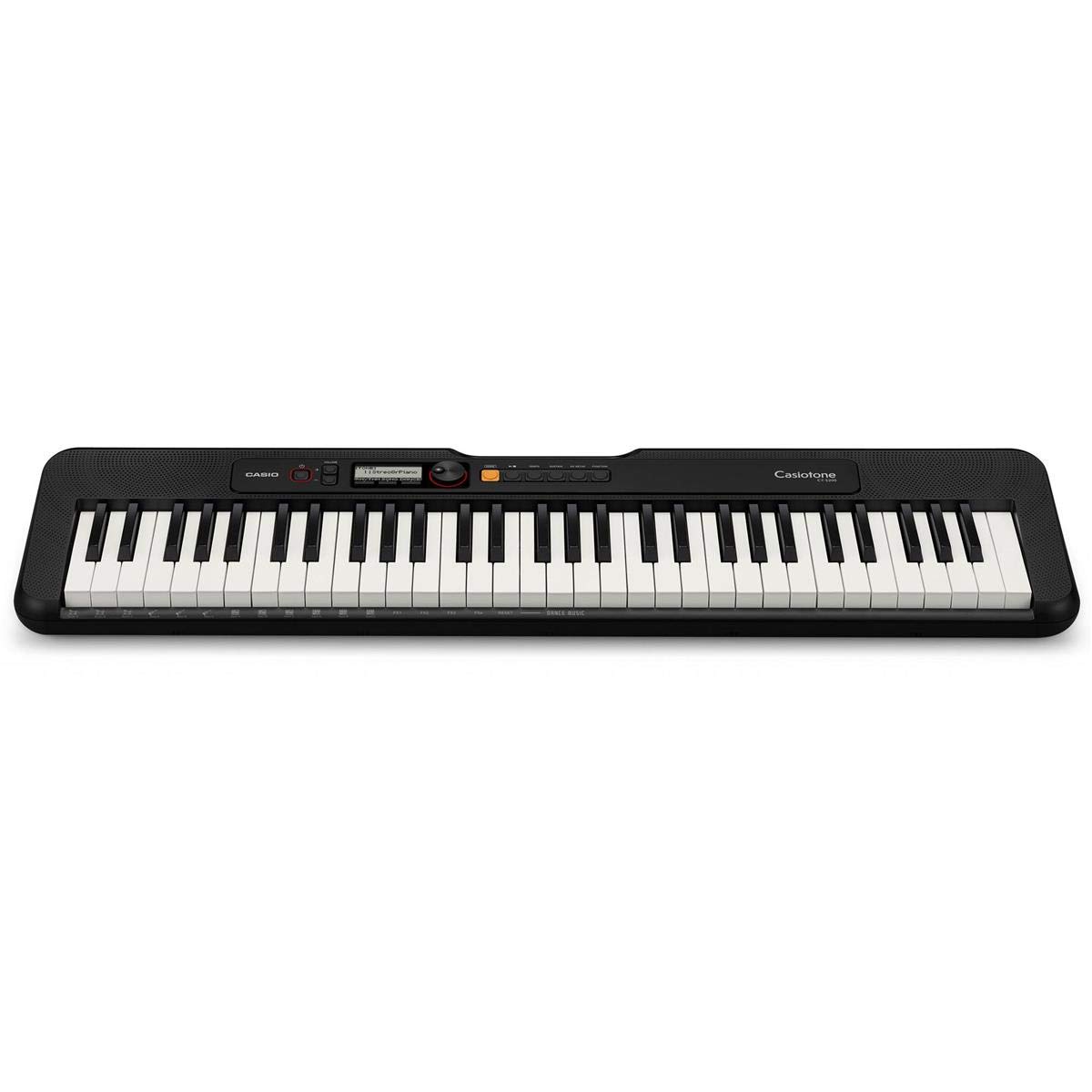 Casio CT-S200 61-Key Digital Piano Style Portable Keyboard, 48 Note Polyphony and 400 Tones, Black with Headphones