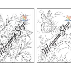 Butterflies Adult Coloring Book: Beautiful Butterfly Designs with Lovely Flowers, Cute Animals and Relaxing Nature Scenes for Stress Relief and Relaxation