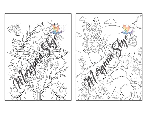 Butterflies Adult Coloring Book: Beautiful Butterfly Designs with Lovely Flowers, Cute Animals and Relaxing Nature Scenes for Stress Relief and Relaxation