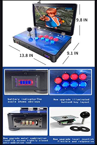 WYGaming Pandora Arcade Portable Retro Video Game Player Built-in 20000+ Classic Games 14 inch LED Integrated Recreation Arcade Emulator Console Compatible with FBA/N64/Arcade/MAME