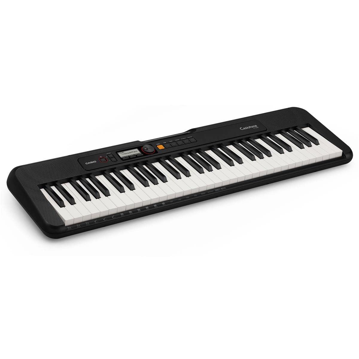 Casio CT-S200 61-Key Digital Piano Style Portable Keyboard, 48 Note Polyphony and 400 Tones, Black with Headphones