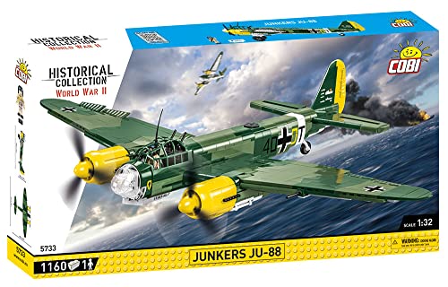 COBI Historical Collection World War II Junkers JU-88 Plane, 1180 pcs