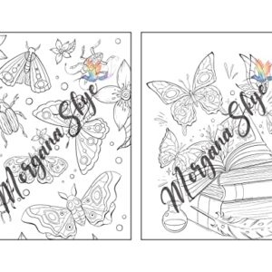 Butterflies Adult Coloring Book: Beautiful Butterfly Designs with Lovely Flowers, Cute Animals and Relaxing Nature Scenes for Stress Relief and Relaxation