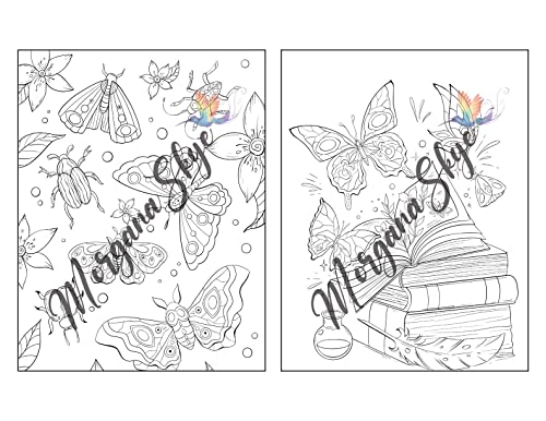 Butterflies Adult Coloring Book: Beautiful Butterfly Designs with Lovely Flowers, Cute Animals and Relaxing Nature Scenes for Stress Relief and Relaxation