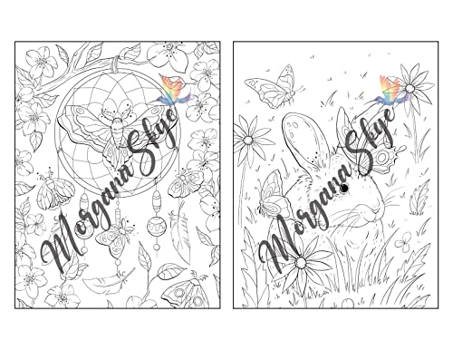 Butterflies Adult Coloring Book: Beautiful Butterfly Designs with Lovely Flowers, Cute Animals and Relaxing Nature Scenes for Stress Relief and Relaxation