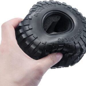 4pcs RC Crawler Tyre 1.9inch Rubber Tyres with Foam Inserts 52x120mm for 1/10 RC Crawler Car A-xial Wraith 90018 90048 RR10 SCX10 D90 T-raxxas TRX4 Wheel Tires