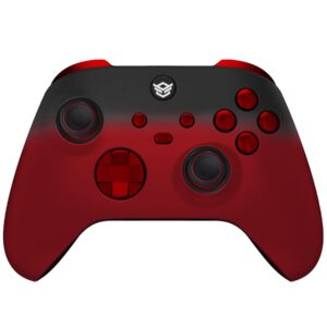 HEXGAMING ULTRA X Wireless Controller for Xbox Series X & S, for Xbox One, for Windows 7/8/10-4 Remappable Back Buttons - Adjustable Triggers - Interchangeable Thumbsticks - 6 Profiles - Shadow Red