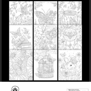 Butterflies Adult Coloring Book: Beautiful Butterfly Designs with Lovely Flowers, Cute Animals and Relaxing Nature Scenes for Stress Relief and Relaxation