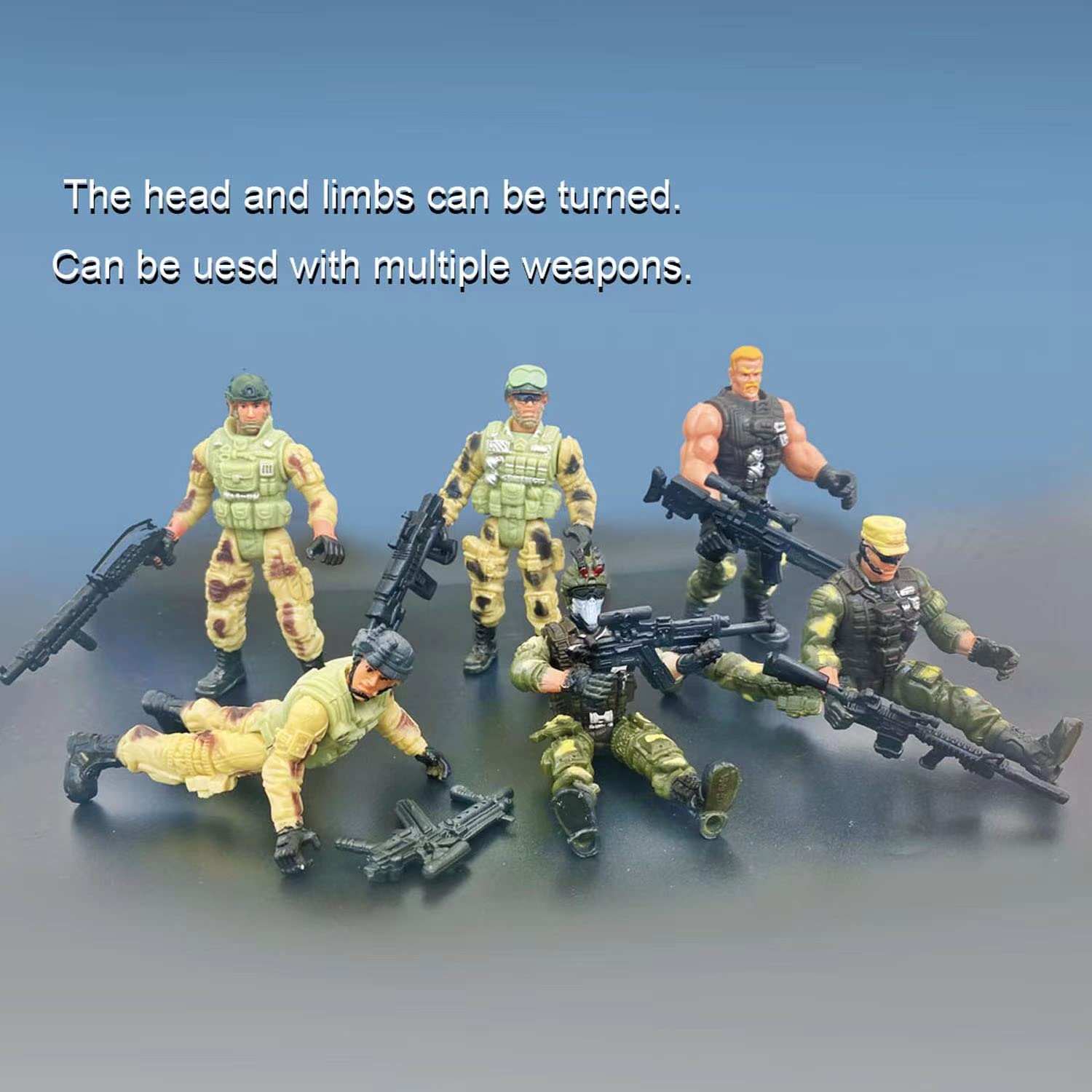 Army Men Action Figures, Soldiers Toys for Boys,Army Toy for Boys 8-14 Military Playset Toys for Boys Ages 4-7 SWAT Team Boys Toy, for Boys Age 3+ with Weapon