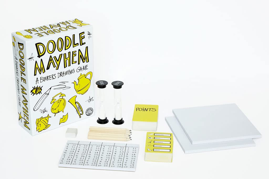 Doodle Mayhem: A Hilarous and Frantically Fast Drawing Game - Party Game - Family Games for Adults, Teens, Kids