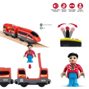 Train Track Accessories Remote Control Train, Battery Operated Locomotive Train Toy for Toddlers Train Set, Powerful Engine Train Vehicle Fits All Major Brands Railway System (Battery Not Included)