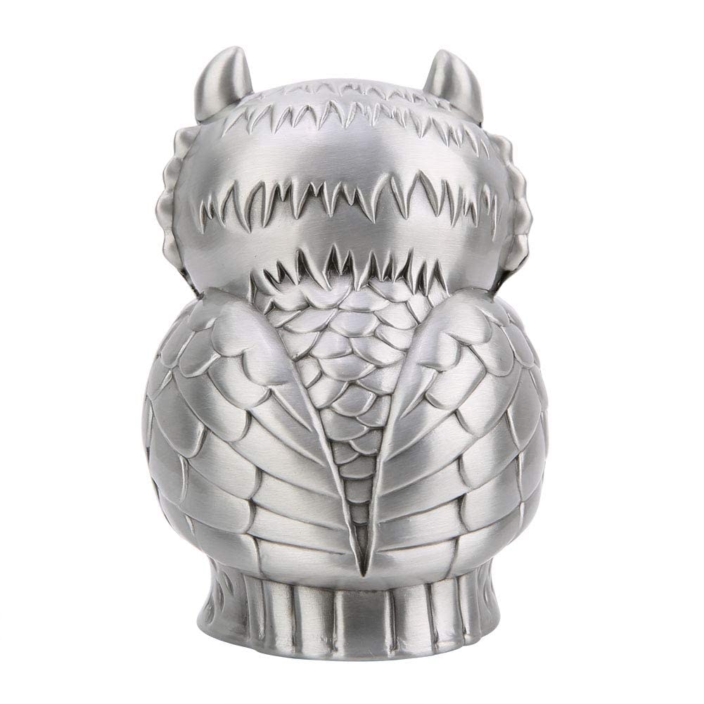 Metal Owl Coin Piggy Bank for Boys Girls Kids Adults, Animal Money Bank Saving Pot Coin Bank Money Box Handwork Crafting Art Home Decoration Owl Gift