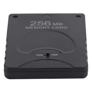 CCYLEZ 256MB Memory Card, Portable High Speed Game Memory Card 256MB Accessory for PS2 Game Data Console(Black)