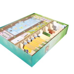 The Broken Token Ark Nova Compatible Game Organizer - Wood Storage Box with Multiple Trays for Cards, Bids, Players & More - Unofficial Wooden Game Organizer