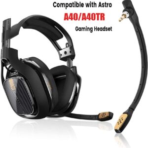 A40 Microphone Replacement for Logitech ASTRO A40/A40 TR Gaming Headset Microphone for PS5,PS4,Xbox One,Xbox Series X/S,PC,Mac,Phone,Detachable 3.5mm Noise Cancelling Headset Microphone Accessory