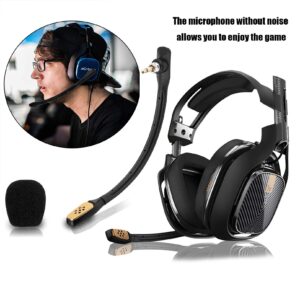 A40 Microphone Replacement for Logitech ASTRO A40/A40 TR Gaming Headset Microphone for PS5,PS4,Xbox One,Xbox Series X/S,PC,Mac,Phone,Detachable 3.5mm Noise Cancelling Headset Microphone Accessory