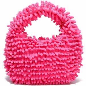 catmicoo y2k fuzzy purse, fluffy tote bag, cute plush purse for women